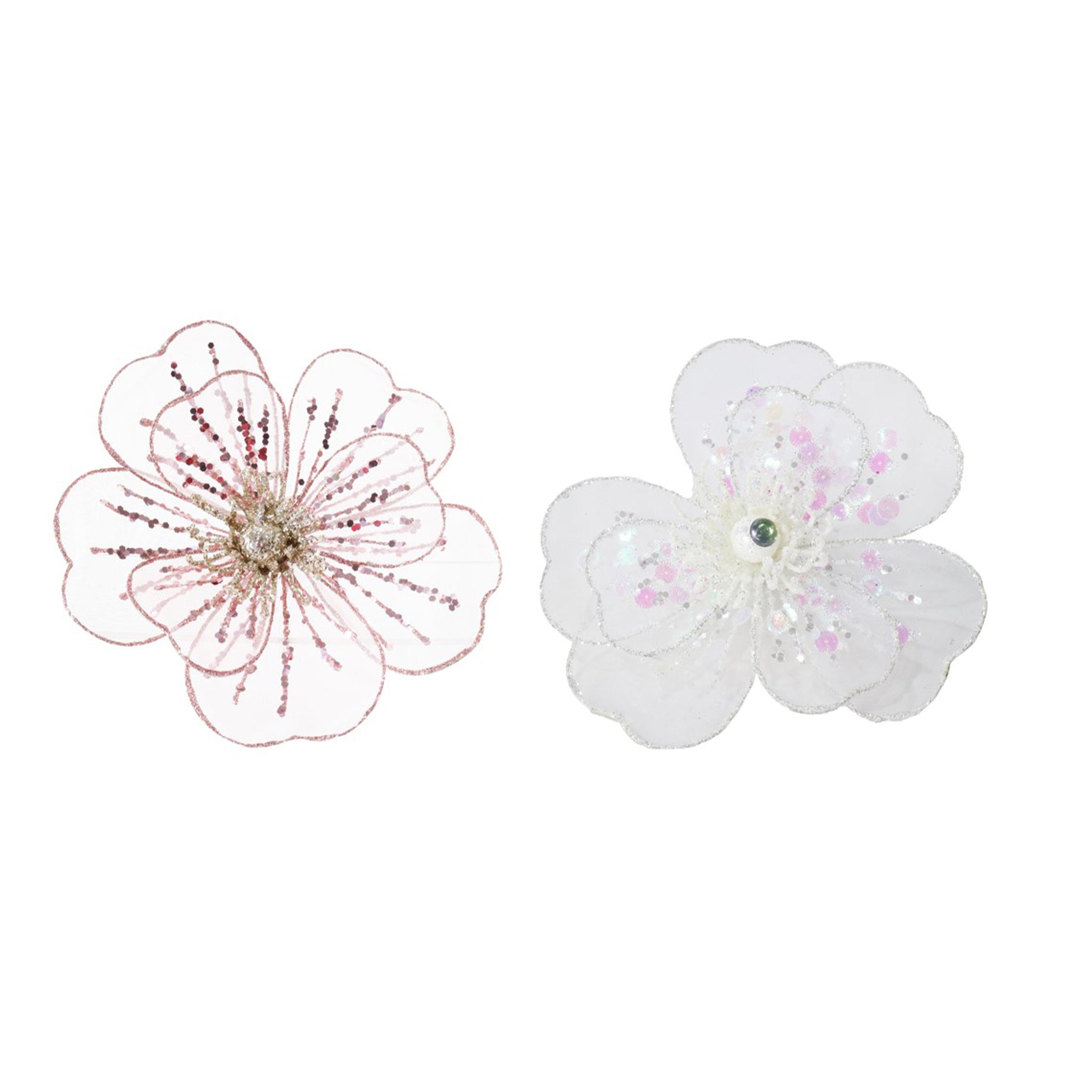 Clip Magnolia Organza Jewel