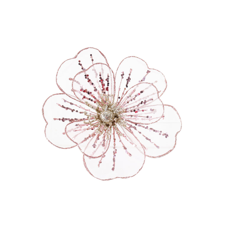 Clip Magnolia Organza Jewel
