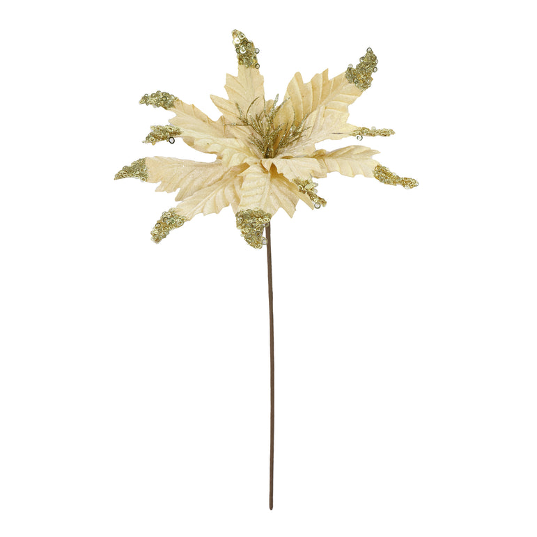Poinsettia Sequins Stem