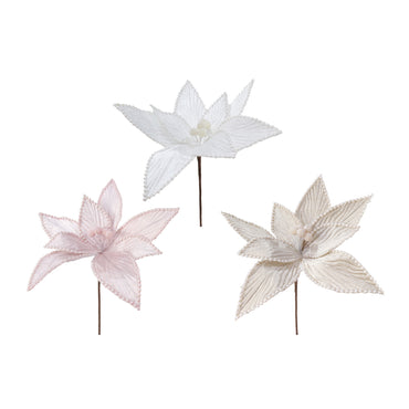 Velvet Poinsettia Pale Pearls