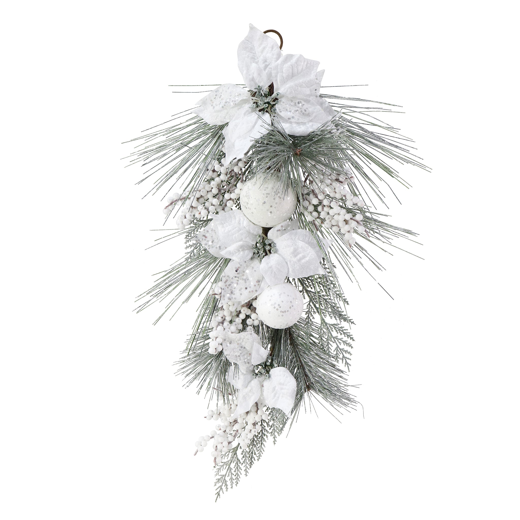 White Snow Poinsettia Hanger