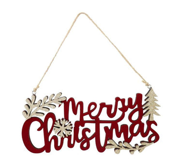 Merry Christmas Leaf Sign