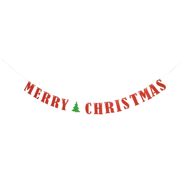 Glitter Merry Christmas Garland