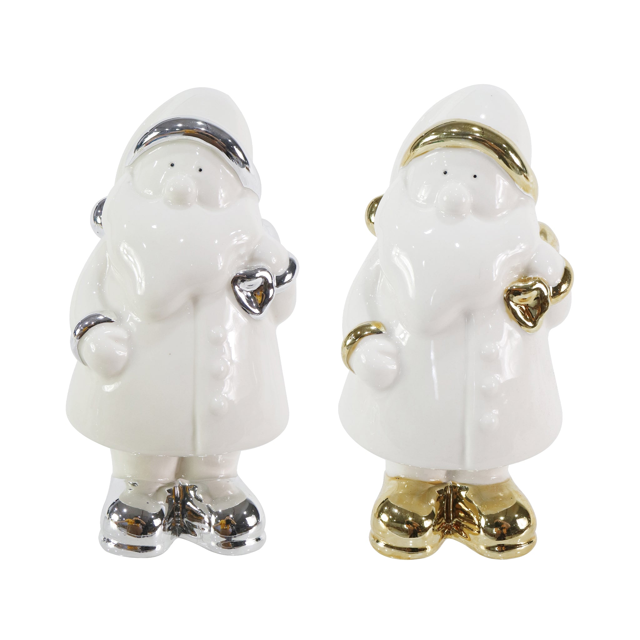 Metallic Santa with Sack 2 pieces