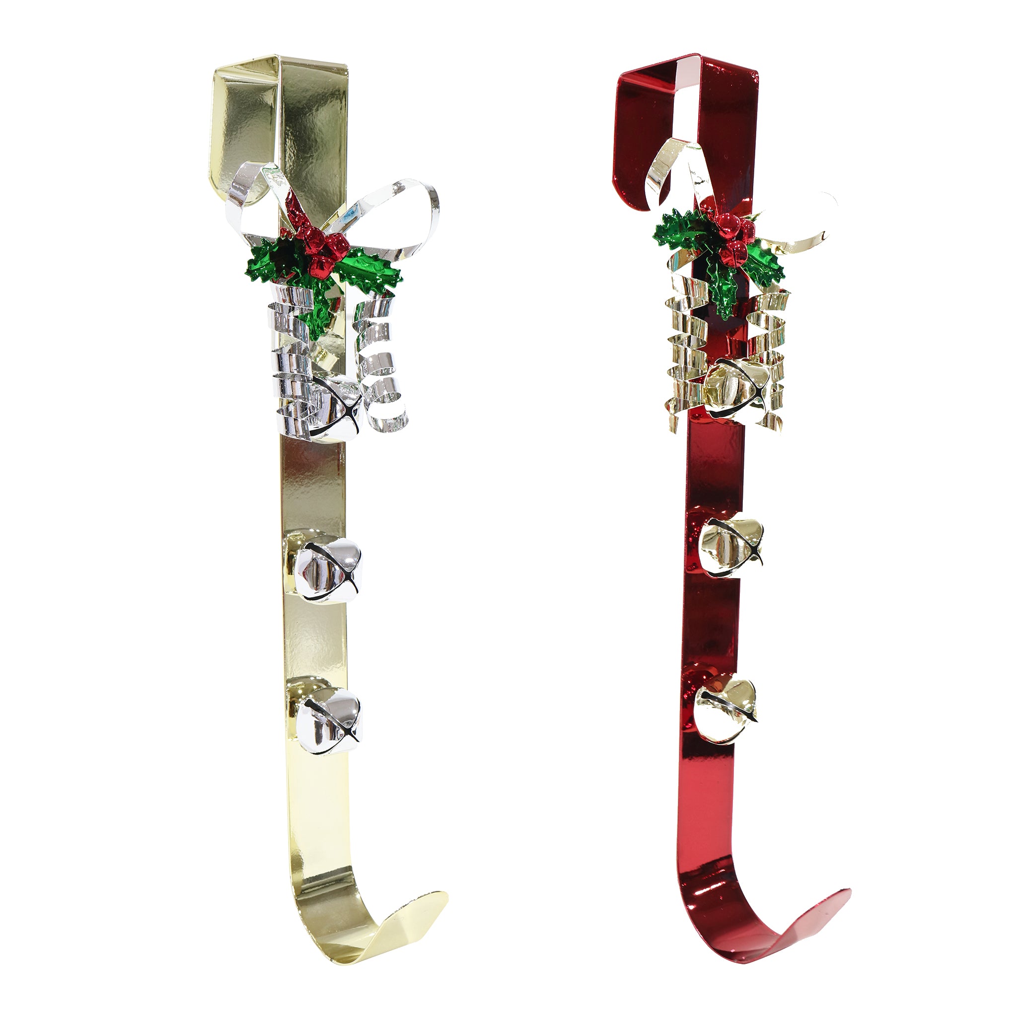 Metal Wreath Hanger Holly Bells