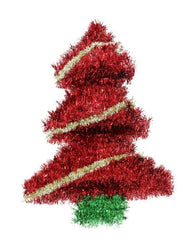 Tinsel Tree Plaque 35cm