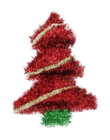 Tinsel Tree Plaque 35cm