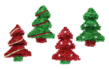 Tinsel Tree Plaque 35cm