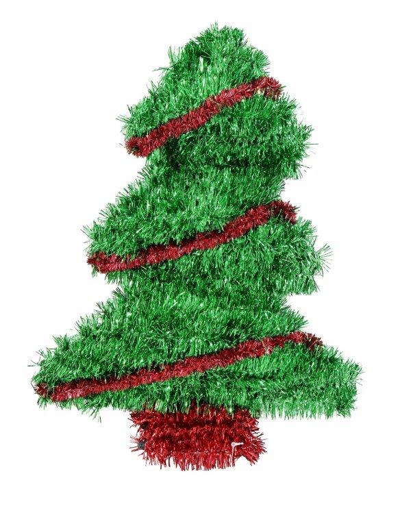 Tinsel Tree Plaque 35cm