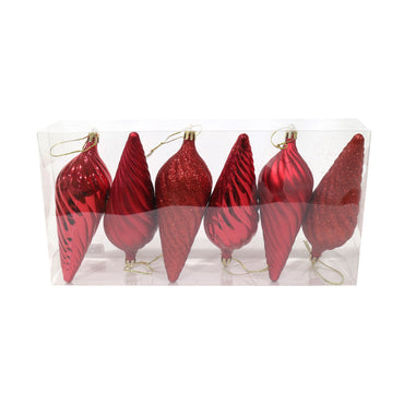 Red Drop Bauble (6pk)