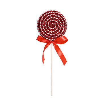 Red Candy Cane Lollipop Pick