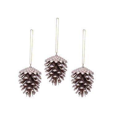 Matte Metallic Hanging Cones (3pk)