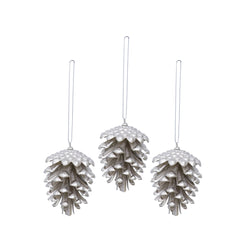 Matte Metallic Hanging Cones (3pk)