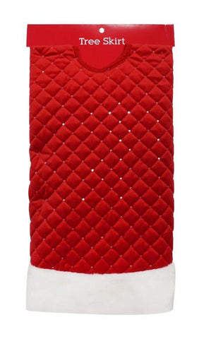 Velvet Quilted Tree Skirt 100cm