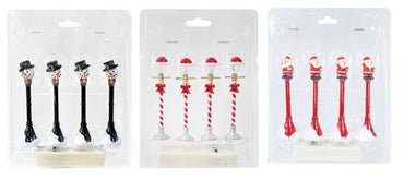 4 Pack Mini Light Up Character Lamppost