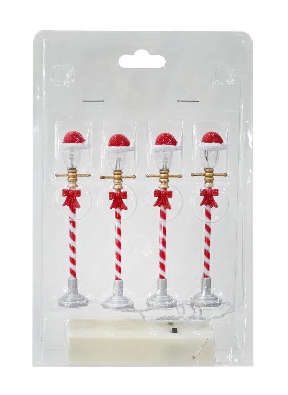 4 Pack Mini Light Up Character Lamppost