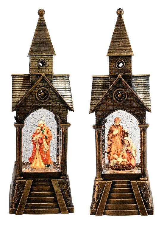 Glitter Swirl Musical Rustic Church