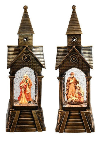Glitter Swirl Musical Rustic Church
