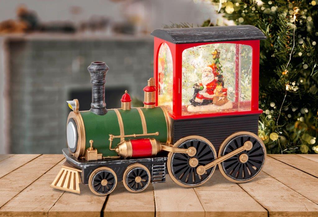 Glitter Swirl Santa Train