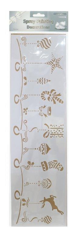 Snow Spray Sleigh Scene Stencil