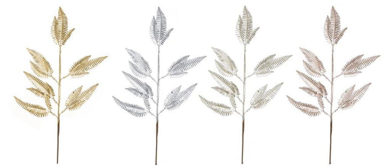 Matte Metallic Fern Leaf 70cm