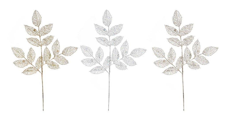 Metallic Leaf Spray 80cm
