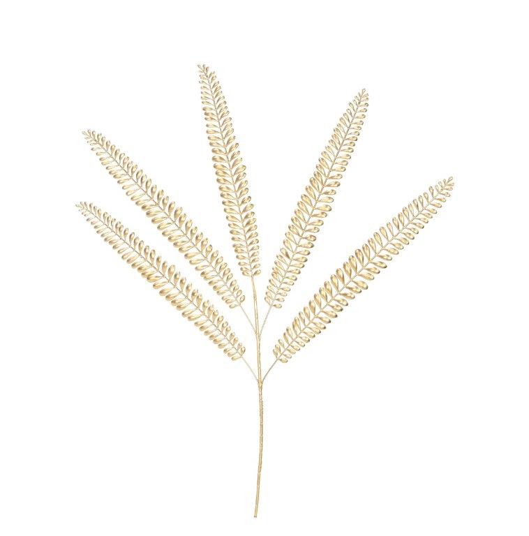 Matte Metallic Fern Frond