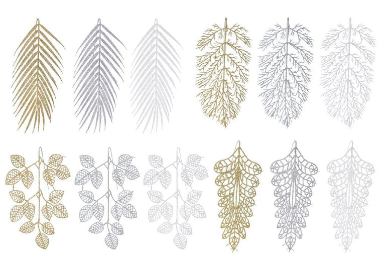 2 Pack Glitter Leaf Pick