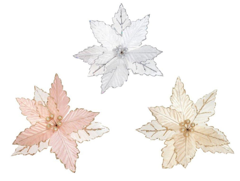 Poinsettia Clip
