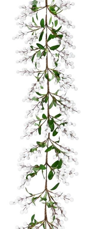 Deluxe Berry Leaf Garland 130cm