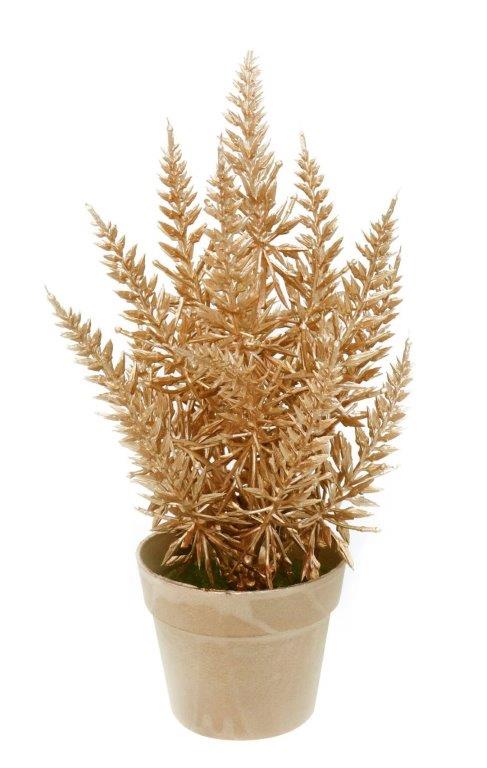 Matte Metallic Potted Tree 36cm