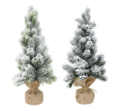 Heavy Snowy Potted Tree 45cm