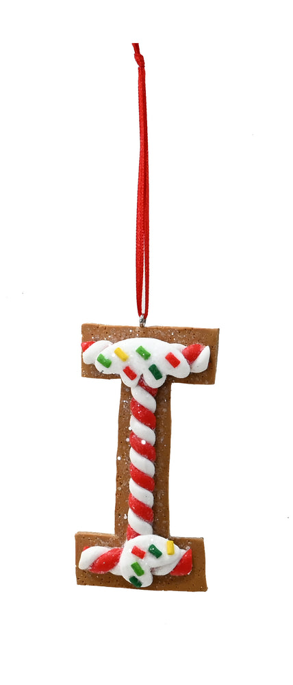 Hanging Gingerbread Alphabet Deco 9cm Asst