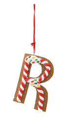 Hanging Gingerbread Alphabet Deco 9cm Asst