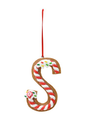 Hanging Gingerbread Alphabet Deco 9cm Asst