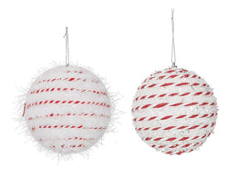 White Candy Cane Rope Bauble