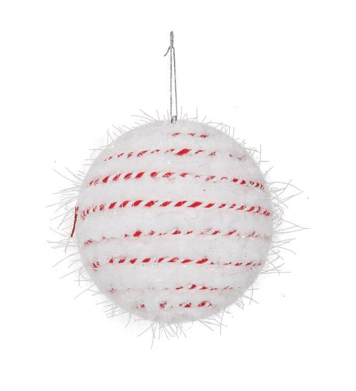 White Candy Cane Rope Bauble