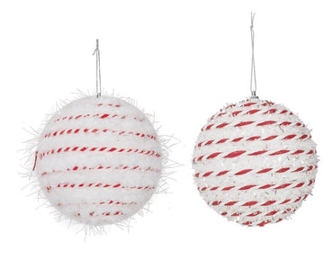 White Candy Cane Rope Bauble