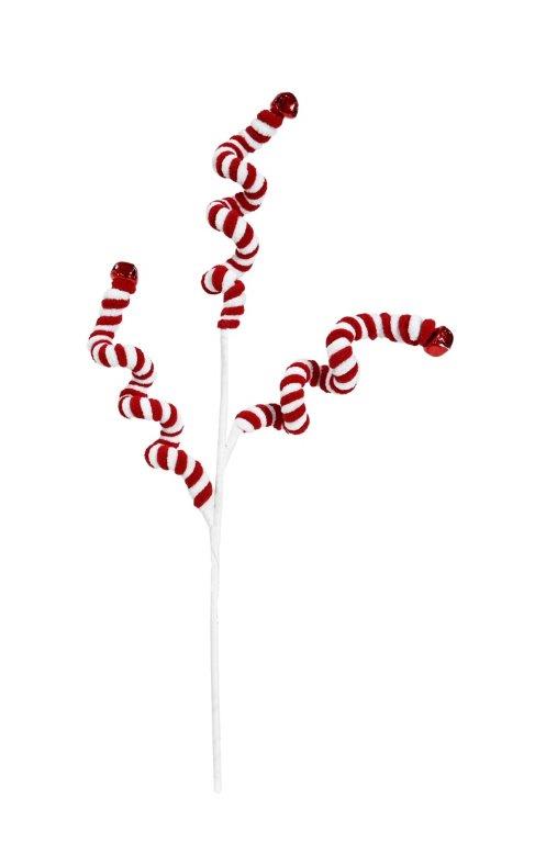 Plush Candy Cane Swirl Pick