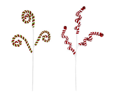 Plush Candy Cane Swirl Pick