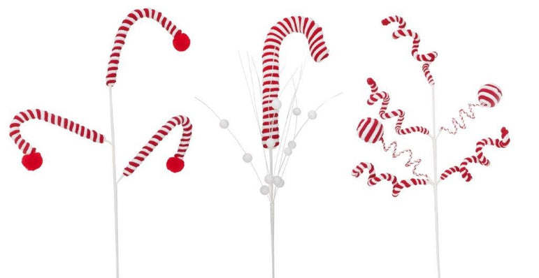 Plush Candy Cane Spray