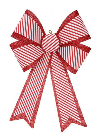 Candy Cane Double Layer Bow