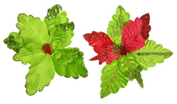 Green Poinsettia Clip