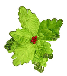 Green Poinsettia Clip