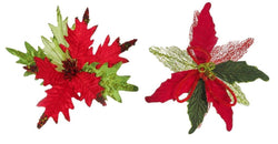 Poinsettia Clip Green-Red