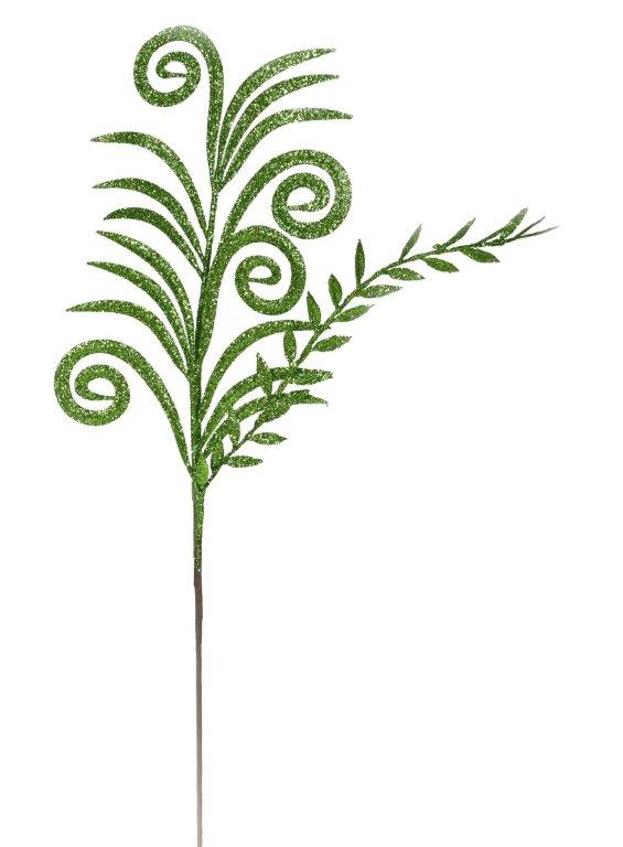 Curly Glitter Fern Spray