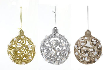 Pearl Scroll Bauble