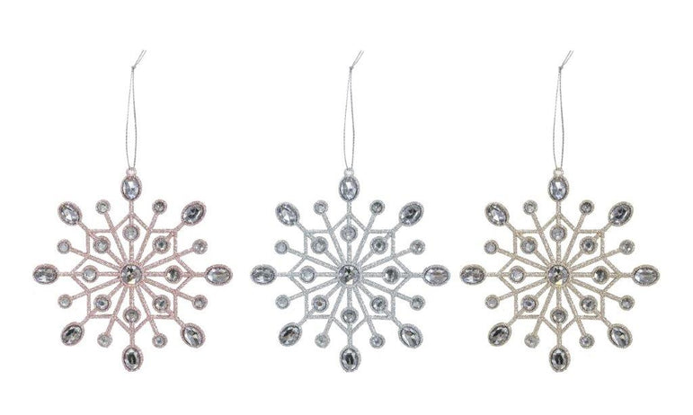 Hanging Diamante Snowflake