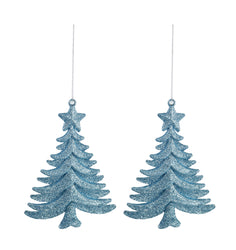 Hanging Glitter Deco 2pk Asst snowflakes / trees / stars /