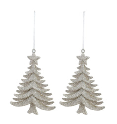 Hanging Glitter Deco 2pk Asst snowflakes / trees / stars /